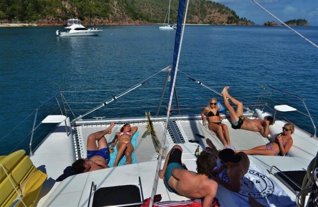 Whitsunday Escape » Whitsunday-Escape-sailing-catamaran-relaxing-with 