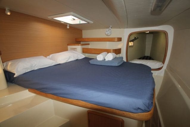 Whitsunday Escape Leopard 43 sailing catamaran starboard forward cabin