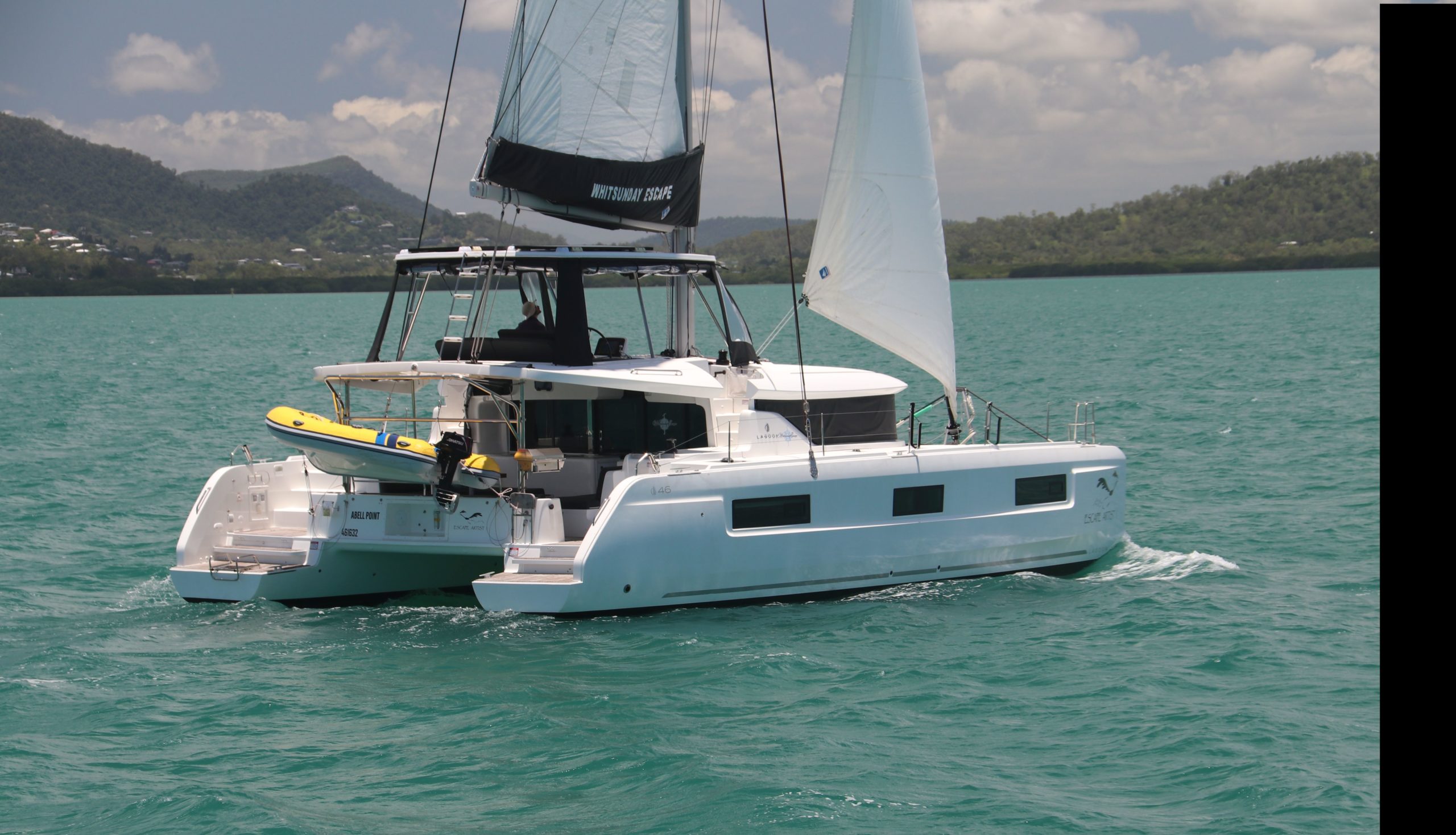 Lagoon 46 Water back view - Whitsunday Escape