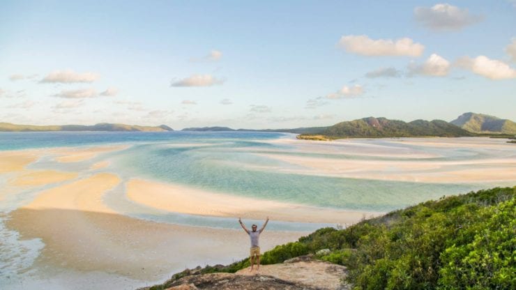 Whitehaven Beach Hill Inlet on a Whitsunday Escape bareboat sailing holiday
