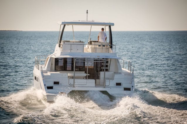 Whitsunday Escape Leopard 43 Power Catamaran underway (manufacturer's photo)