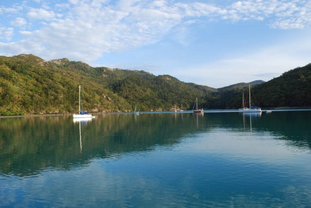 Nara Inlet calm anchorage