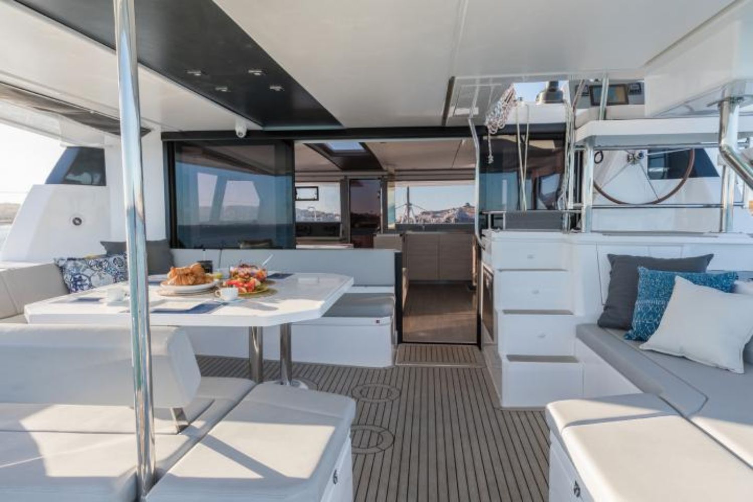 Leopard 50 Sailing Catamaran Cockpit - Whitsunday Escape™