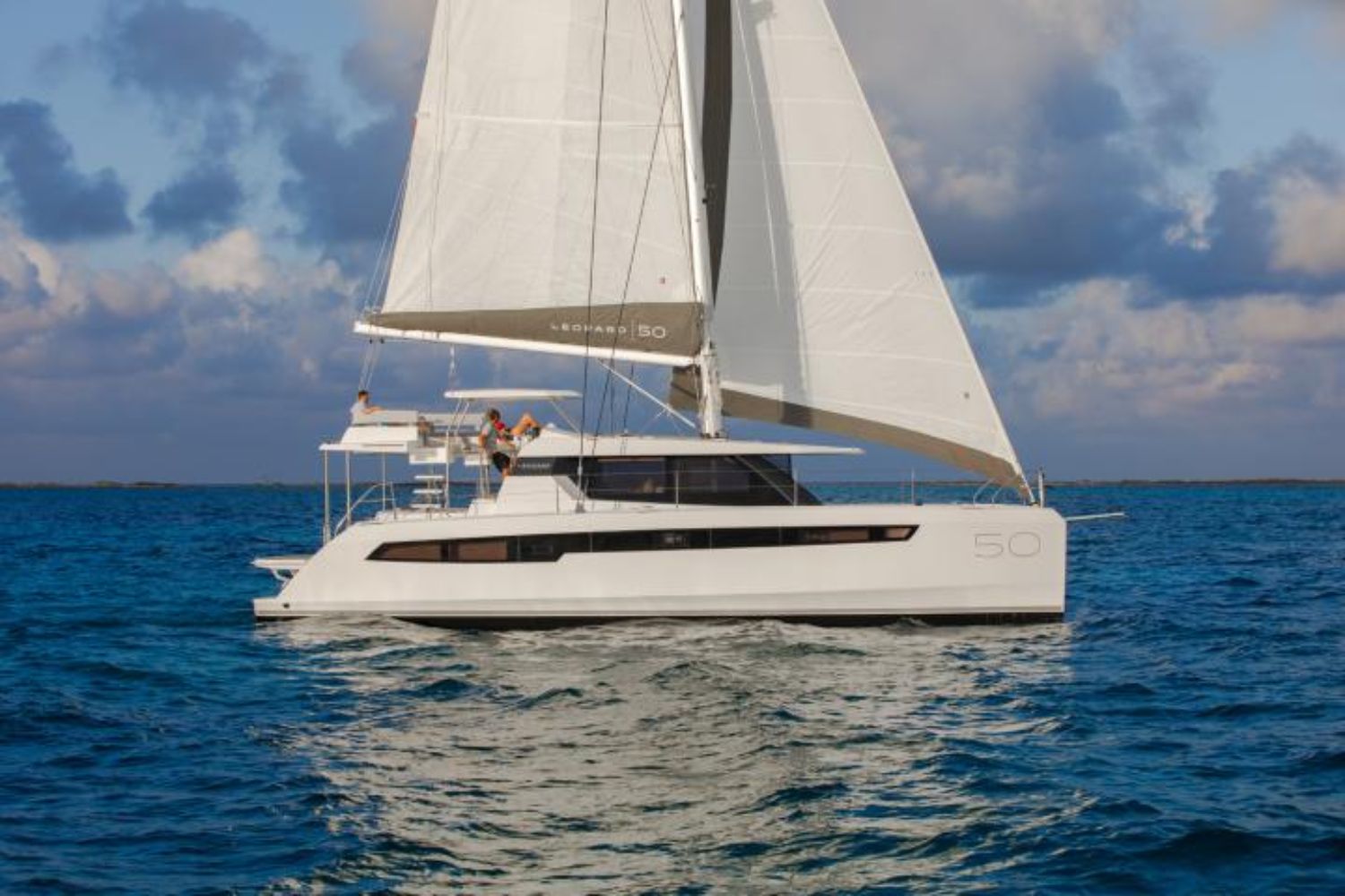 Leopard 50 Sailing Catamaran On Water Sailing - Whitsunday Escape™